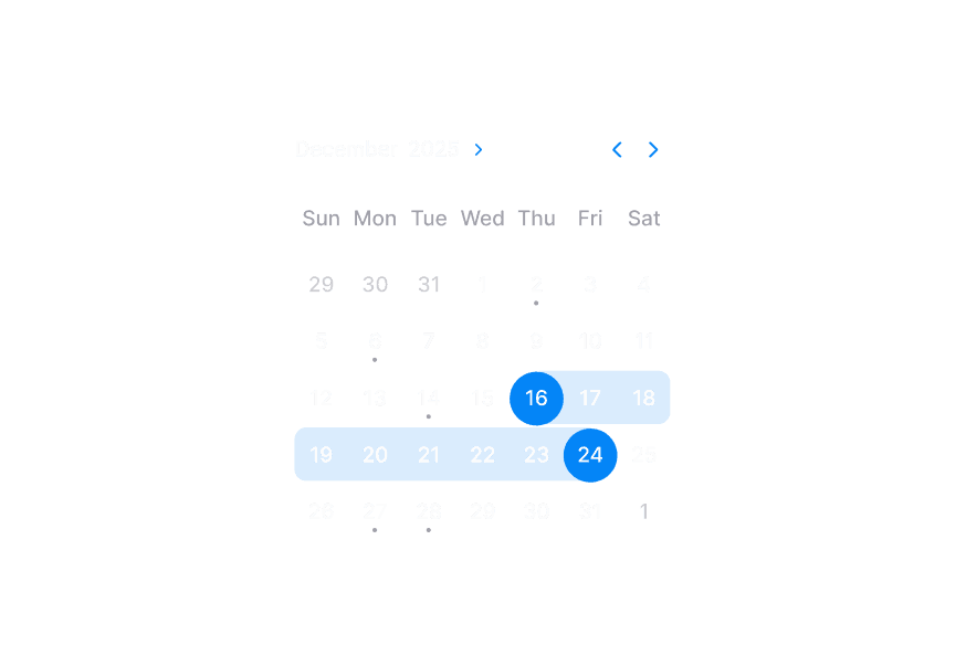 RangeCalendar
